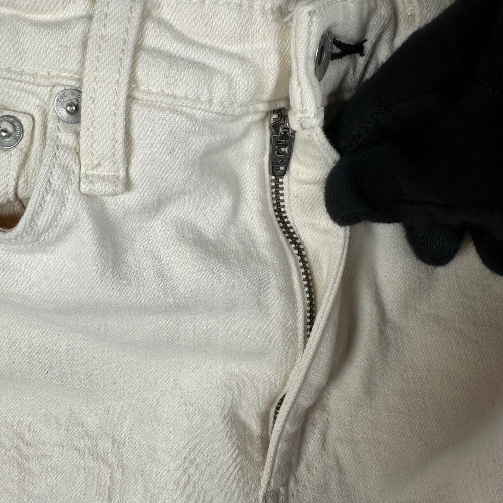 Rag & Bone Nina High-Rise Ankle Cigarette Jeans Off White Cream Size 27 Classic - Picture 8 of 9